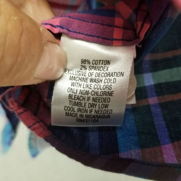 Crown & Ivy Shirt Mens XL Multicolor Plaid Long Sleeve Button Up Classic NWT - Picture 7 of 12